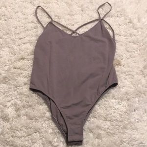 Taupe colored bodysuit from forever 21